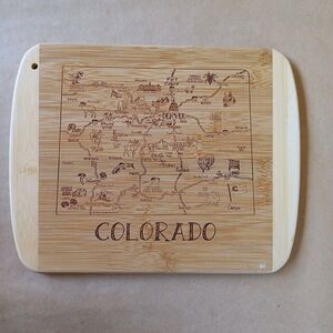 Greetings from Colorado TOTALLY BAMBOO Slice of Life Cutting Board  11" x 8.75"